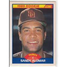 1989 Score Sandy Alomar Rookie baseball card RC #630– Padres