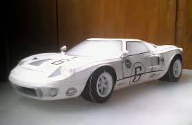 1969 Ford Gt40 Paper Car Free Vehicle Paper Model Download Paper Models Paper Car Paper Model Car