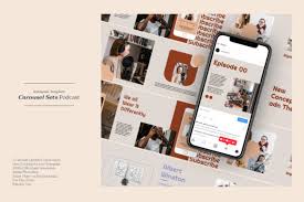 Carousel Sets Podcast Graphic By Qohhaarqhaz Creative Fabrica