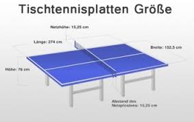 Tischtennisplatten Masse Lange Breite Hohe Und Tischtennisnetz