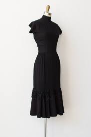 Vintage 1940s Dress 40s Dress Coffee Black Dress 188 1940s Dresses Vintage Inspired Outfits Fashion