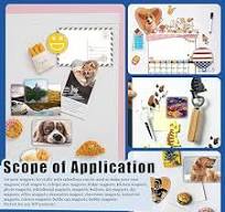 Amazon.com: Glarks 72pcs Fridge Magnets Craft Set Round/Oval ...