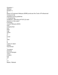 Share & embed bem code of ethics & regulations.pdf. Question 1