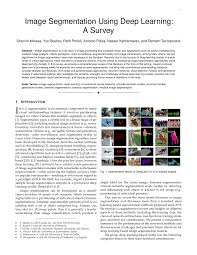 Pdf Image Segmentation Using Deep Learning A Survey