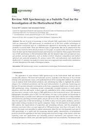 Pdf Review Nir Spectroscopy As A Suitable Tool For The Investigation Of The Horticultural Field