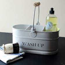 Kitchen sink caddy organiser tidy sponge holder kitchen sink storage caddy basket utensil stainless steel kitchen countertop sink organiser. Enamel Washing Up Sink Tidy By Monty S Vintage Shop On Popscreen