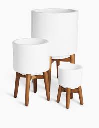 W home™ circular ceramic indoor/outdoor planter in white. Best Indoor Plant Pot Stands Plant Stands Planter On Legs