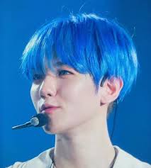 Byun Baekhyun Blue Hair Blue Hair Hair Boys Blue Hair