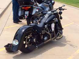 Harley Davidson Fatboy Lo With Shadetree Fabrications Fishtail Exhaust Harley Davidson Harley D Harley