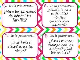 Spanish Task Cards All Seasons Questions Bundle Task Cards Task Card Bundle This Or That Questions