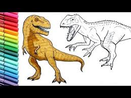 Youtube Dinosaur Drawing Dinosaur Coloring Drawings