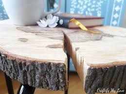The project involved lots of waiting/sanding/finishing and if you know me, you know i don't like to wait. Ikea Hack Wood Slice Side Table Craftify My Love