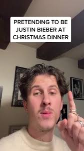 Justin Bieber Christmas Prank at Dinner Table