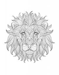 Dessin a imprimer mandala difficile animaux. Mandala Lion Coloriages Difficiles Pour Adultes