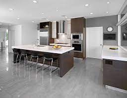 Grey shaker kitchen ideas ukcat calculator. 15 Cool Kitchen Designs With Gray Floors Grey Kitchen Floor Modern Kitchen Interiors Brown Kitchen Cabinets