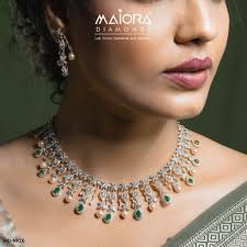 CVD Pearl Diamond Necklace at ₹ 578483/piece