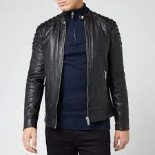 Superdry City Hero Leather Racer Jacket In Black For Men Lyst