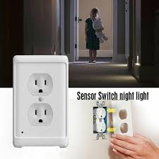B22 bayonet light adaptor plug bc bulb holder connector lamp socket extension. Led Night Light Sense Wall Outlet Cover Plate Hallway Bathroom Bedroom Lamp Buy From 11 On Joom E Commerce Platform