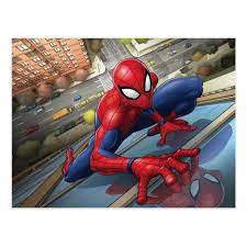 spider man climbing up building postcard zazzle com spiderman spiderman art spiderman wall crawling