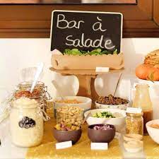 Mon Petit Bar A Salade De Samedi Soir Pour Les 30 Ans De Mon Cheri Ou Comment Preparer Un Buffet Vegan Sans Que Personne N Buffet Theme Bars Recipes Salad Bar
