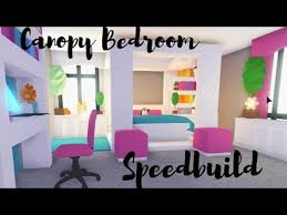 Canopy Bed With Custom Blanket Bedroom Speedbuild Roblox Adopt Me Youtube In 2020 Customized Blankets Cute Room Ideas Cute Bedroom Ideas