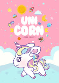 Fantasi kuda hewan mitos tanduk. Baby Unicorn Galaxy Pink Blue Line Design Line Store