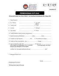 Surat permohonan anekacontoh via anekacontoh.wordpress.com. Permohonan Cuti Haji
