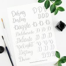 1 double letters) · 30 day challenge with lettering practice worksheets on thirty . Free Printable Letter D Hand Lettering Practice Set