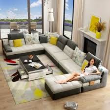 Here at furnishing standards, you can purchase individual sofas and loveseats, or you can buy complete, couch set, leather sofa set or fabric sofa set for your. China Home Furniture Moden Leisure U Shape 7 Seater Sectional Corner Fabric Sofa Set For Living Room China Sofa Sofa Furniture