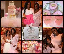 Inside Rhoa S Shamea Morton S Baby Shower Photos Celebrity Baby Showers Baby Shower Photos Gold Tulle