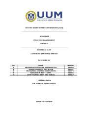 We aim to be a group of companies that contributes to human health globally by continually creating unique value Untitled Docx Second Semester Session 2018 2019 A182 Bpmn 3023 Strategic Management Group D Strategic Audit Ajinomoto Malaysia Berhad Prepared By No 1 Course Hero