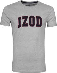 Izod T Shirt Logo Tee Grey 00045ek183 052 Order Online