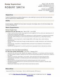 This is why your resume profile should grab their attention and convince them to continue reading. Ramp Supervisor Resume Samples Qwikresume