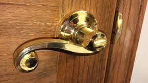 Now turn and twist the screwdriver until the screwdriver catches a groove and the lock opens. How To Unlock A Twist Lock Door Knob Youtube