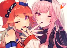 Hololive revealed the long version of the anime trailer for the hololive alternative vtuber project, with several popular virtual youtubers including houshou marine and nekogami korone, and a new theme song by mori calliope. Kiara And Calli Imgur