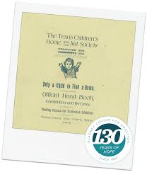 The Texas Children S Home And Aid Society Nka Gladney Center For Adoption Was Formally Chartered In 1896 And Incorporated Kids House Finding A House Society