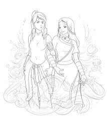 Katara © michael dante dimartino & bryan konietzko. Korra And Katara Coloring Page Color Luna