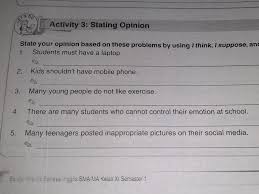 Direct stafford loan is one of the common student loans available to undergraduate and graduates students in u.s. State Your Opinion Based On These Problems By Using I Think I Suppose And In My Opinion Brainly Co Id
