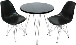 Thinking about your lifestyle and space will also impact whether you choose a contemporary or mid century modern dining table. Mod Made Mid Century Modern 3 Piece Paris Tower Dining Set Bistro Set Black Table Silver Chairs Price In Saudi Arabia Souq Saudi Arabia Kanbkam