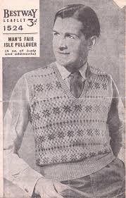 Inspired by an island in shetland, fair isle knitting uses multiple colors of yarn in the same row. Free Vintage Knitting Pattern From Ww2 Men S Fair Isle Pullover Bestway Leaflet 1524 Vintage Knitting Pattern Archive