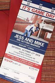 Sports Themed Wedding Ideas Sports Themed Wedding Sports Wedding Ticket Wedding Invitations