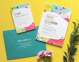 Bright And Colorful Modern Wedding Invitations By Fine Day Press Colorful Wedding Invitations Modern Wedding Invitations Wedding Invitations