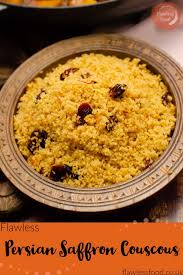 Fluff the couscous with a fork. Persian Saffron Couscous Side Dish By Flawless Food