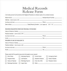 Release Of Medical Records Form Medical Records Medical Lettering