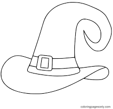 Baseball cap pipe cleaners (red, green) tissue paper(red,. Easy Witch Hat Coloring Pages Witch Hat Coloring Pages Coloring Pages For Kids And Adults