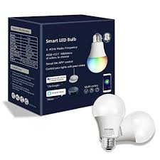Peteme Led Smart Wifi Bulb A19 Led Smart Bulb White Rgb E26 7w Equivalent 60w Work With Alexa And Google Assistant Without Hu Led Smart Bulb Smart Bulb Bulb
