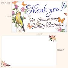 Our desire to meet your needs motivates us every day. Business Card Size Thank You For Your Business Cards Thank You For Supporting Our Family Business 100 Pack Business Cards Office Products Mhiberlin De
