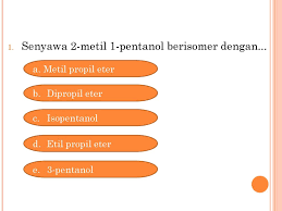 Isomer rangka adalah isomer yang terjadi karena perbedaan penempatan atom atom karbon dalam senyawa senyawa karbon yang berumus molekul masuk. Selamat Datang Latihan Soal Senyawa Turunan Hidrokarbon Ppt Download