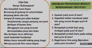 We did not find results for: Soal Dan Jawaban Sbo Tv Sd Kelas 4 Hari Ini Kamis 7 Januari 2021 Tentang Ciri Ciri Puisi Halaman 2 Surya