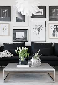 Picture Wall Stylizimo Living Room White Wall Behind Couch Black And White Living Room